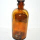 Set of 4 old brown glass apothecary bottles - Lab pharmacy bottle