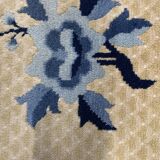 tapis chinois Pekin fleurs de lotus sur un fond jaune – très bon état (201 x 131 cm)