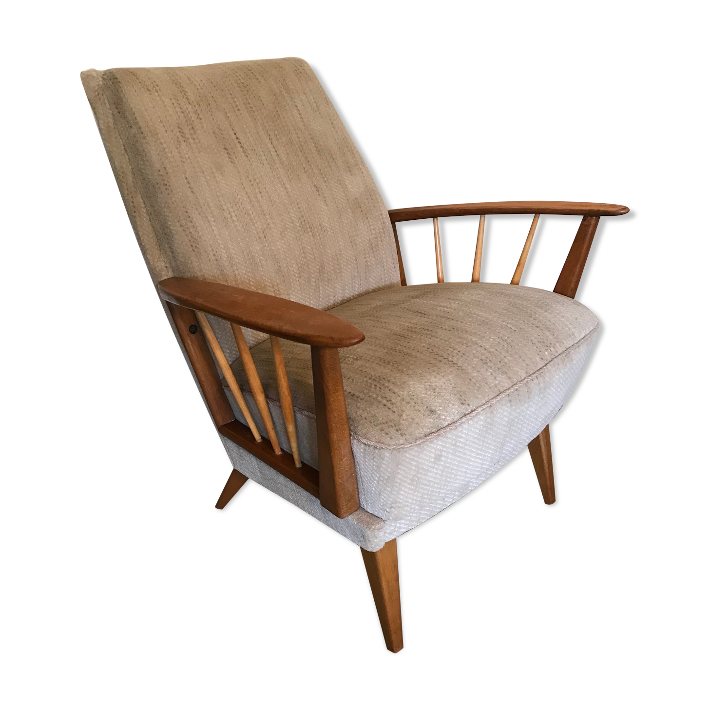Cozy vintage mid century Scandinavian style armchair