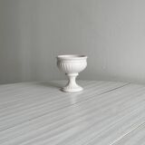 Off-white ceramic footed bowl