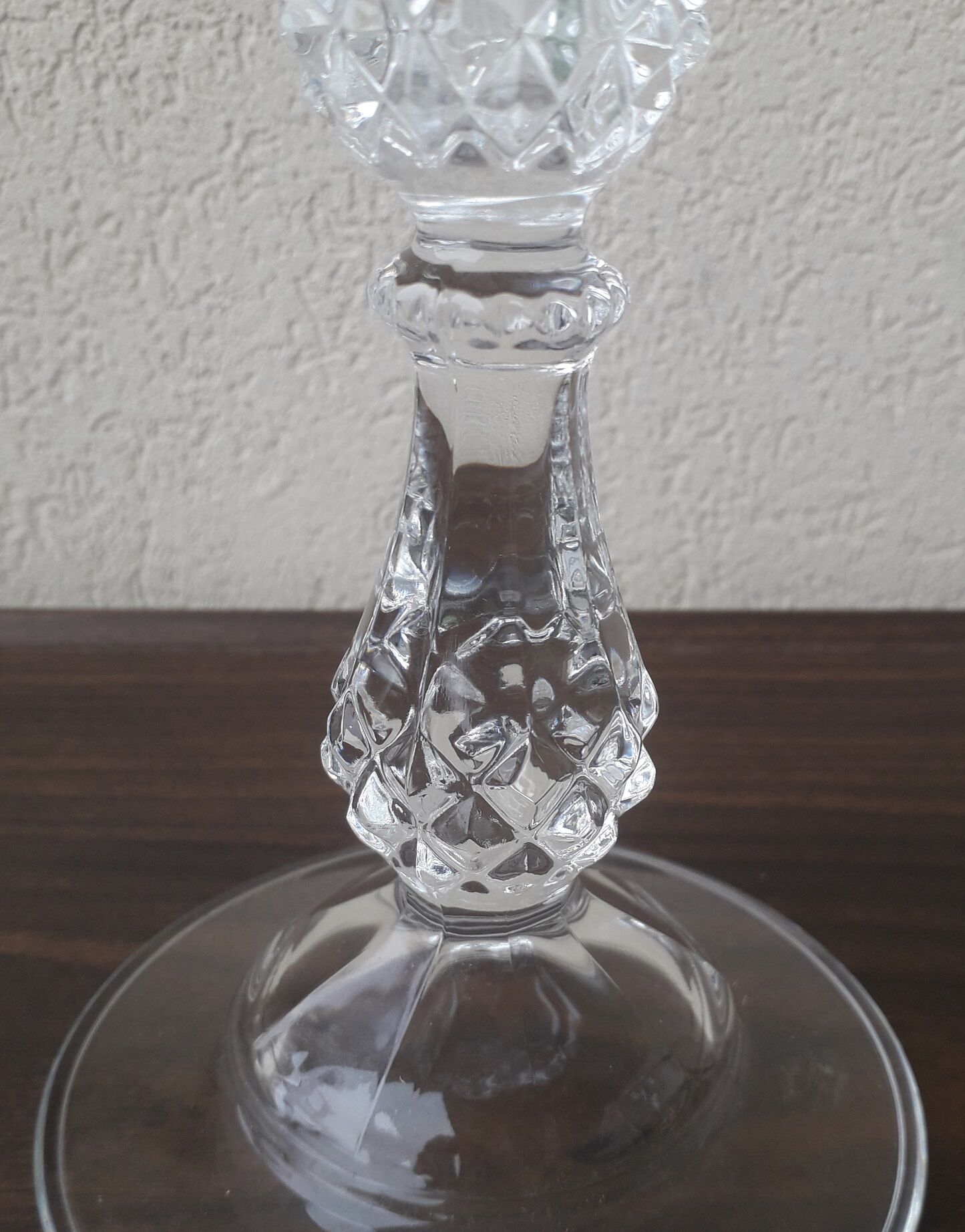 Pair of crystal candlesticks