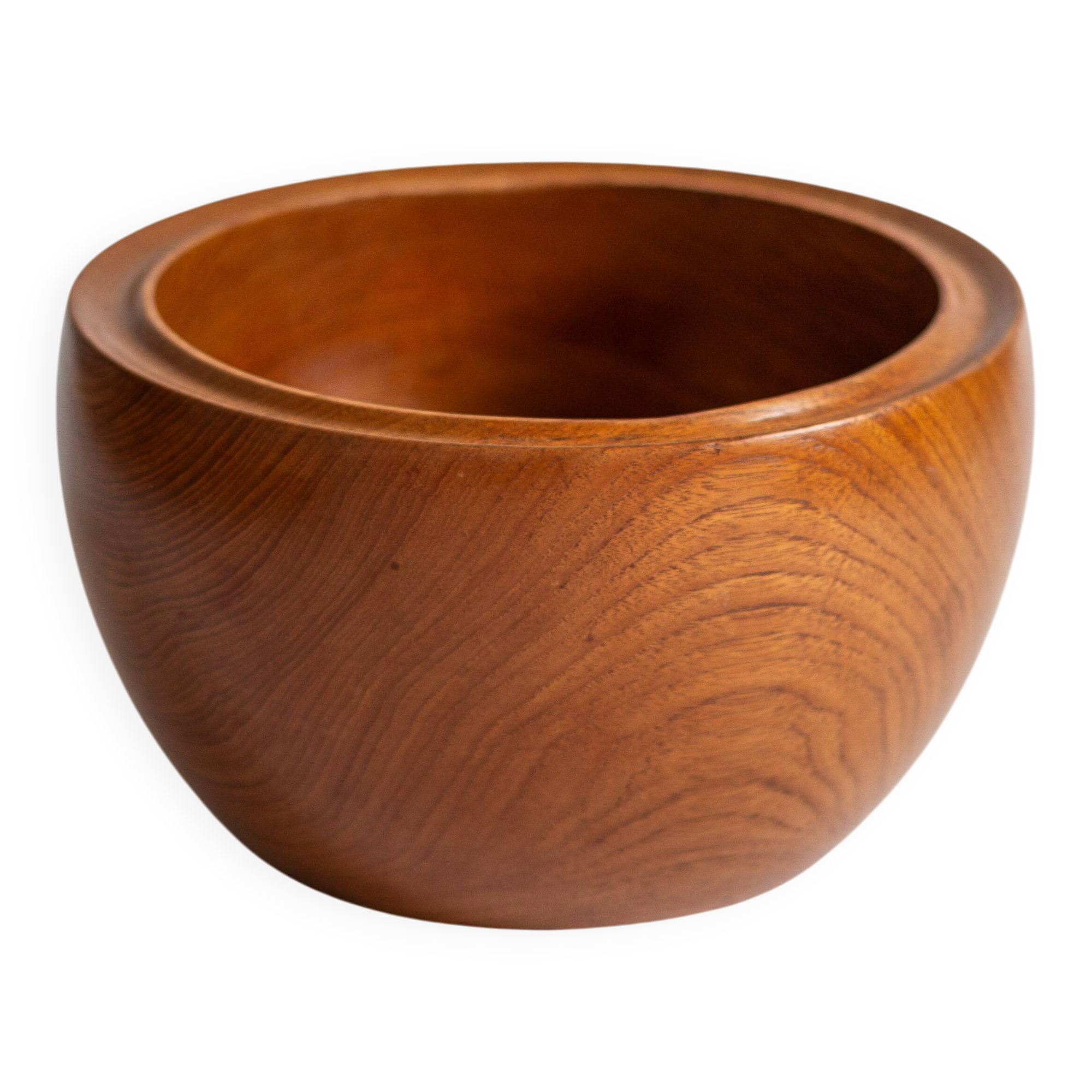 Saladier, coupe à fruits scandinave en teck, années 60-70