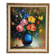 Tableau / huile sur toile bouquet de fleurs cadre doré