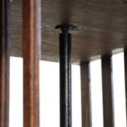 Large antique English oak book carousel from the 19th century