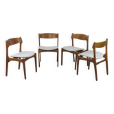 Danish Teak Dining Chairs by Erik Buch for OD Møbler, 1960s, Set of 4