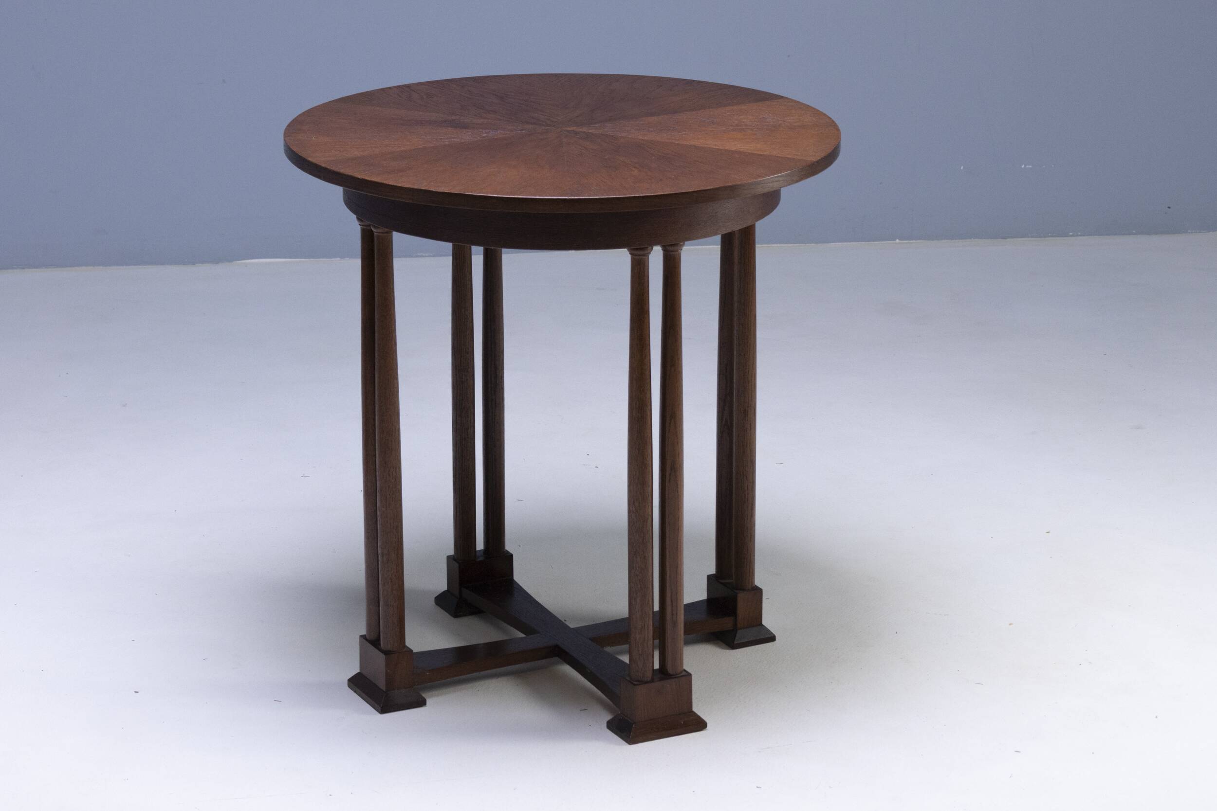 Art Nouveau seating set, bentwood table, armchairs & stools, circa 1910