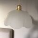 Vintage flower pendant lamp in frosted glass