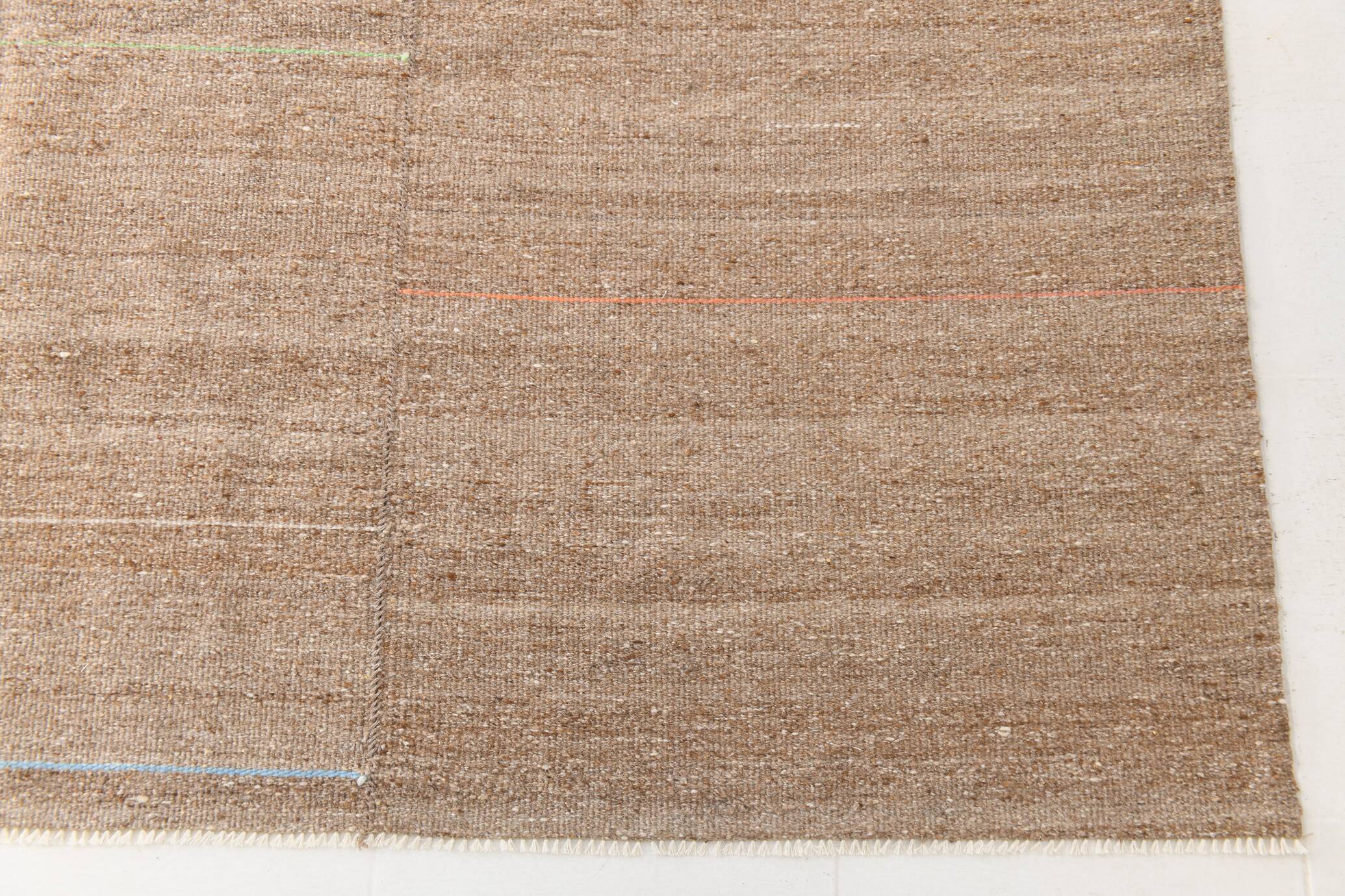 8x11 Bronze & Beige Ethnic Vintage Kilim Rug, 241x350Cm