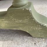 Patinated green baluster table