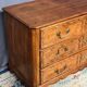 Antique Louis XV style chest of drawers in solid oak.