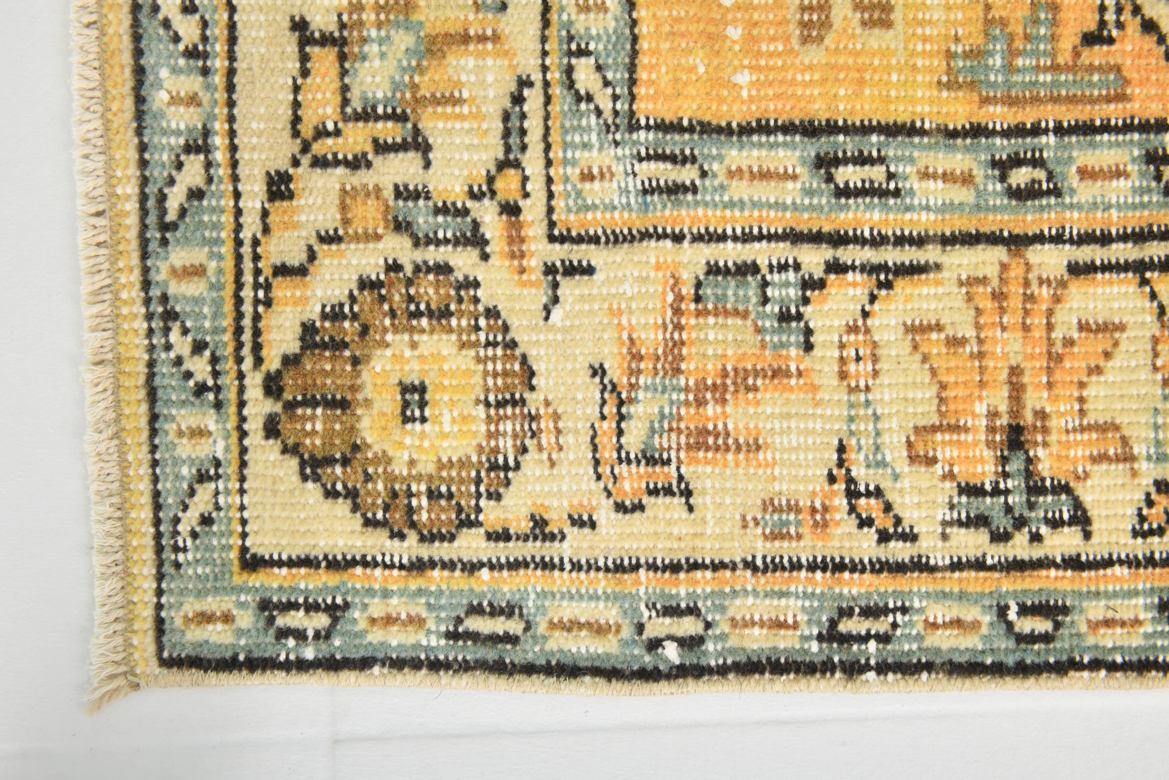 5x9 Orange & Yellow Oriental Vintage Rug, 157x273Cm