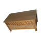 Coffre bois et rotin vintage