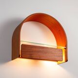 Domus wall console with lighting and glass