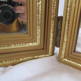 Mirror to ask triptych gilt frame 72x50cm