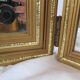 Mirror to ask triptych gilt frame 72x50cm