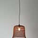 Unique Danish hanging lamp in the shape of a wooden cage, 1960s, Denmark.