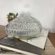 Small square wall light ceiling fixture in vintage moulded glass from the 1970s 1980s.