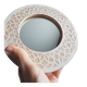 Stoneware mirror with sgraffito decoration