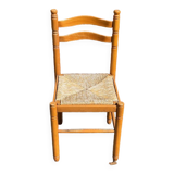Vintage straw wood chair