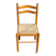 Vintage straw wood chair