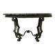Console murale en fer forgé et marbre
