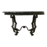 Wrought iron and marble wall console