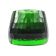 Mid-century modern vase, green glass, Poland, 1980s