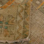 Long Narrow Vintage Persian Runner Rug, Brown & Orange Hallway Rustic Decor