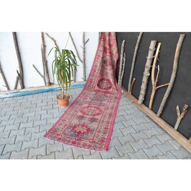 1940s Turkish Long Hallway Runner  89x360