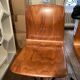 Paire de chaises vintage bois et métal pour bureau d'écolier