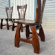 Dining table and 6 chairs by Guillerme and Chambron