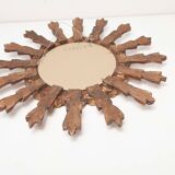 Mirror wood golden sun 50 -  32x32cm
