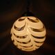 Suspension globe glass from Murano, marbled, brass, 1970s.