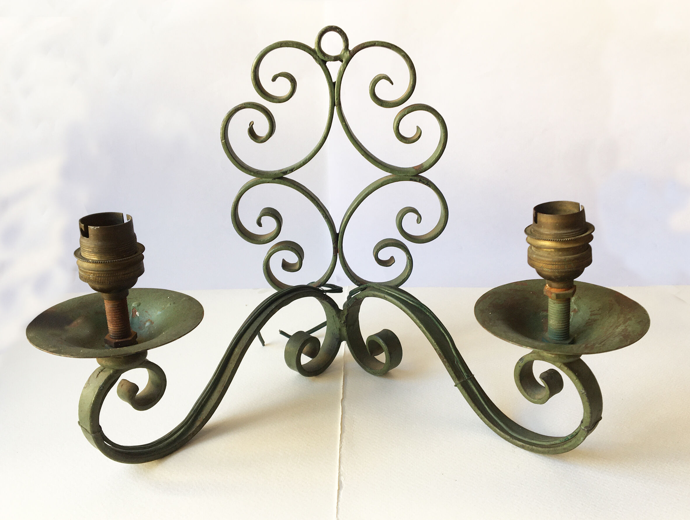 Wall lamp 40s in wrought iron