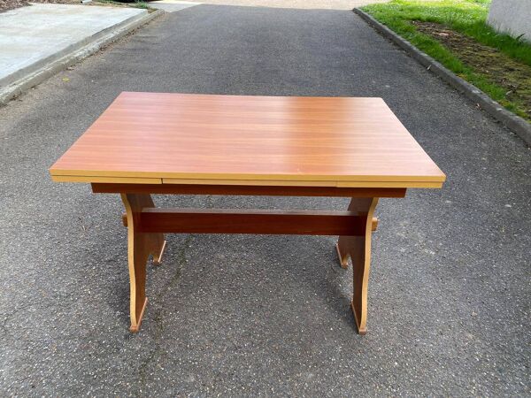 Table de cuisine de ferme extensible en bois 170cm