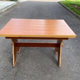 Extendable wooden farmhouse kitchen table 170cm