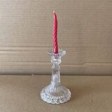 Petit bougeoir ancien en verre