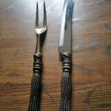 Service to cut silver-plated metal cartisane