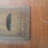 Old Double Board Game of Goose & Checkers Game in Vintage Wood #A694