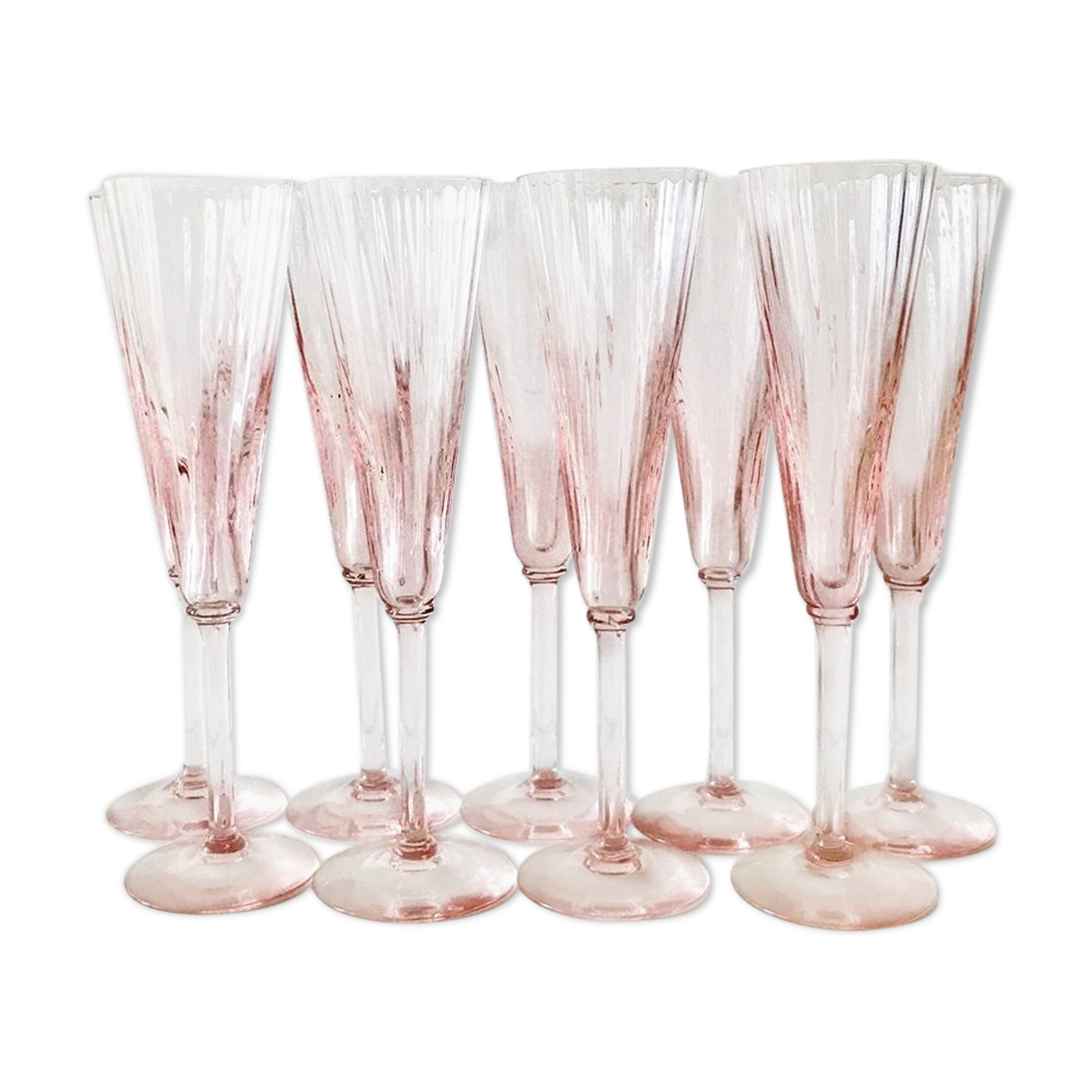 Set de 6 flûtes à champagne rose Selency