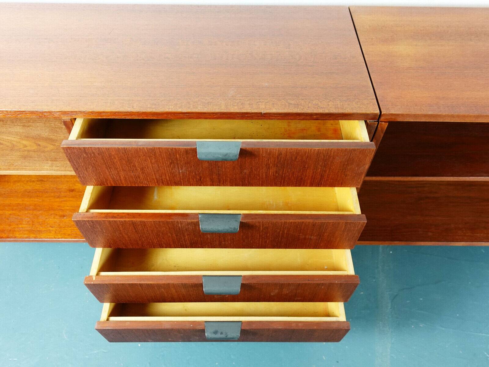 Set of 2 sideboards  dhs-20 teak herbert hirche for christian holzäpfel kg 1950s