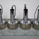 Space Age ceiling lamps bubble glass and chrome by Staff, Set of 4, 1970s