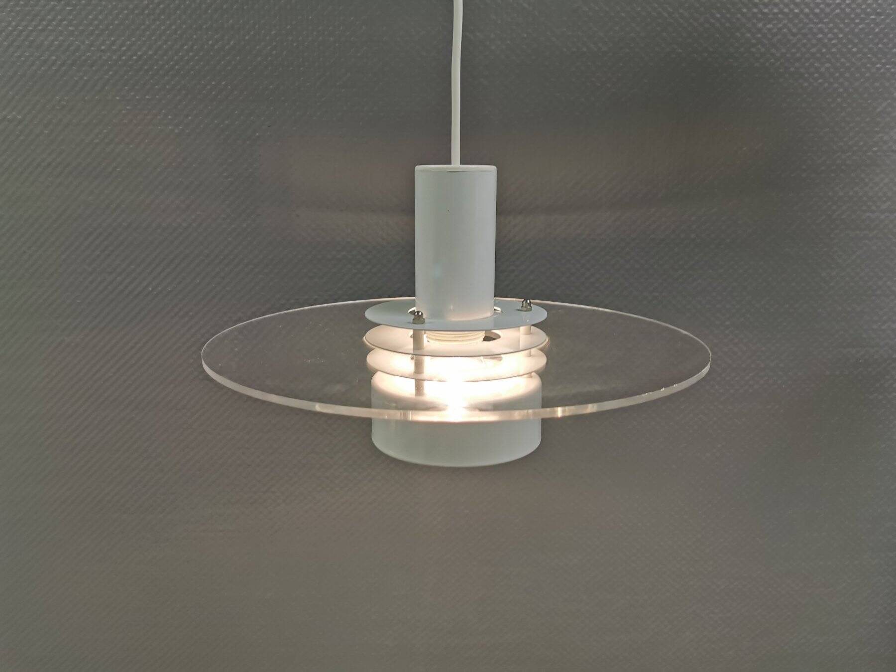 Classic Space Age pendant lamp from the 1980s, Denmark.