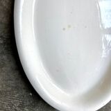 Sarreguemines oval dish in unbleached earthenware