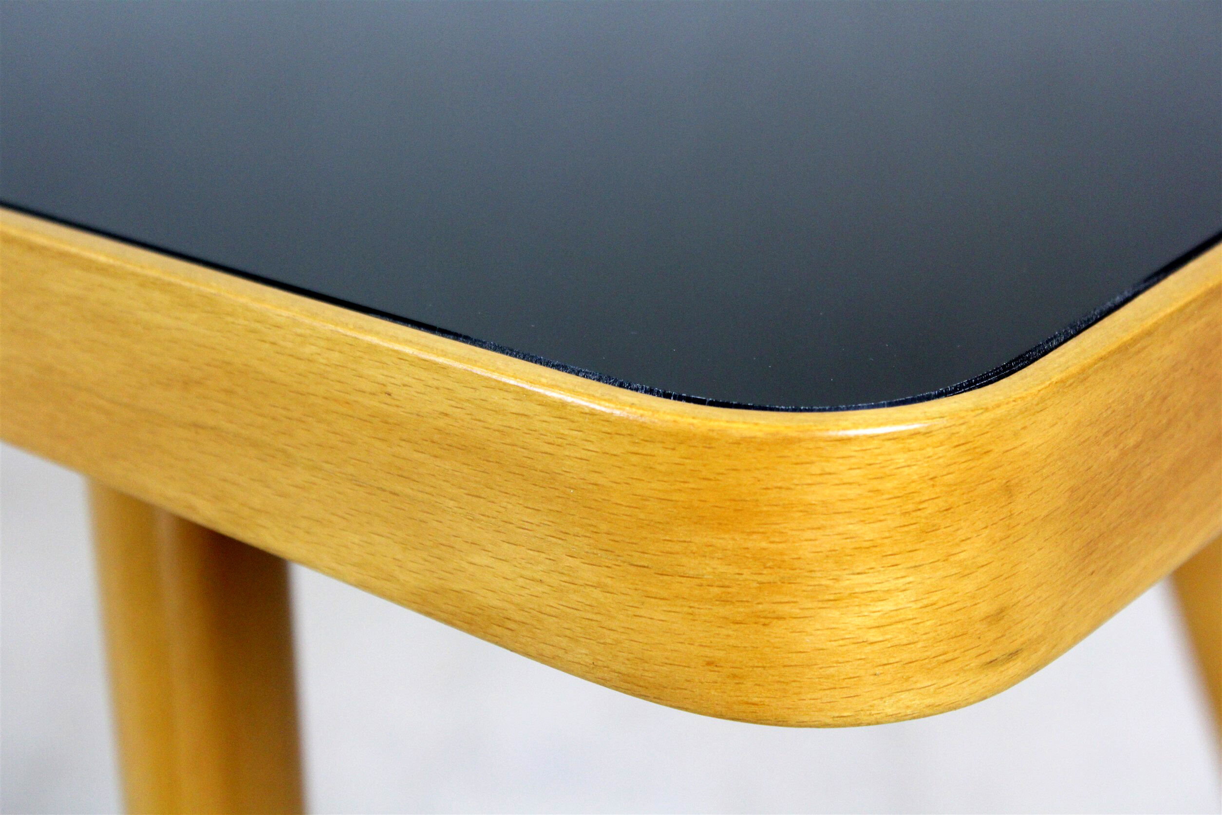 Coffee Table with Black Glass Top by Jiří Jiroutek for Cesky Nabytek, 1960s