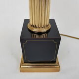 Lamp neoclassical a golden column the Dolphin Olympus