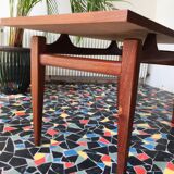 Table basse en teck par Louis Van Teeffelen