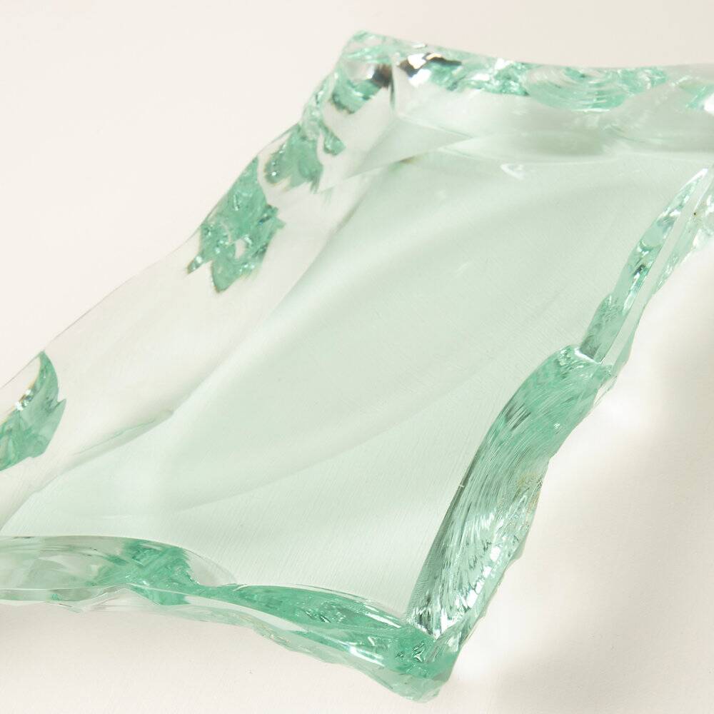 Solid crystal ashtray Fontana Arte Italy 1950s