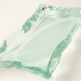 Solid crystal ashtray Fontana Arte Italy 1950s