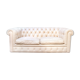 Canapé deux places en cuir Chesterfield par Pavia & Pavia International Design Italia années 1990